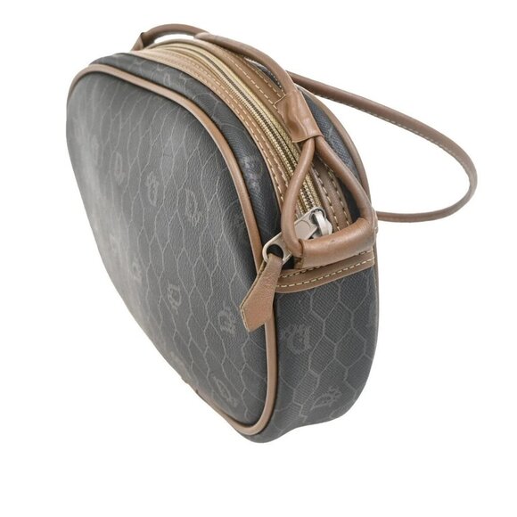 CHRISTIAN DIOR Logos Honeycomb Shoulder Bag PVC Leather Brown Gold 68FB851 - Picture 4 of 15